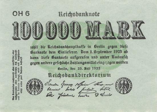 100000 Mark 1923